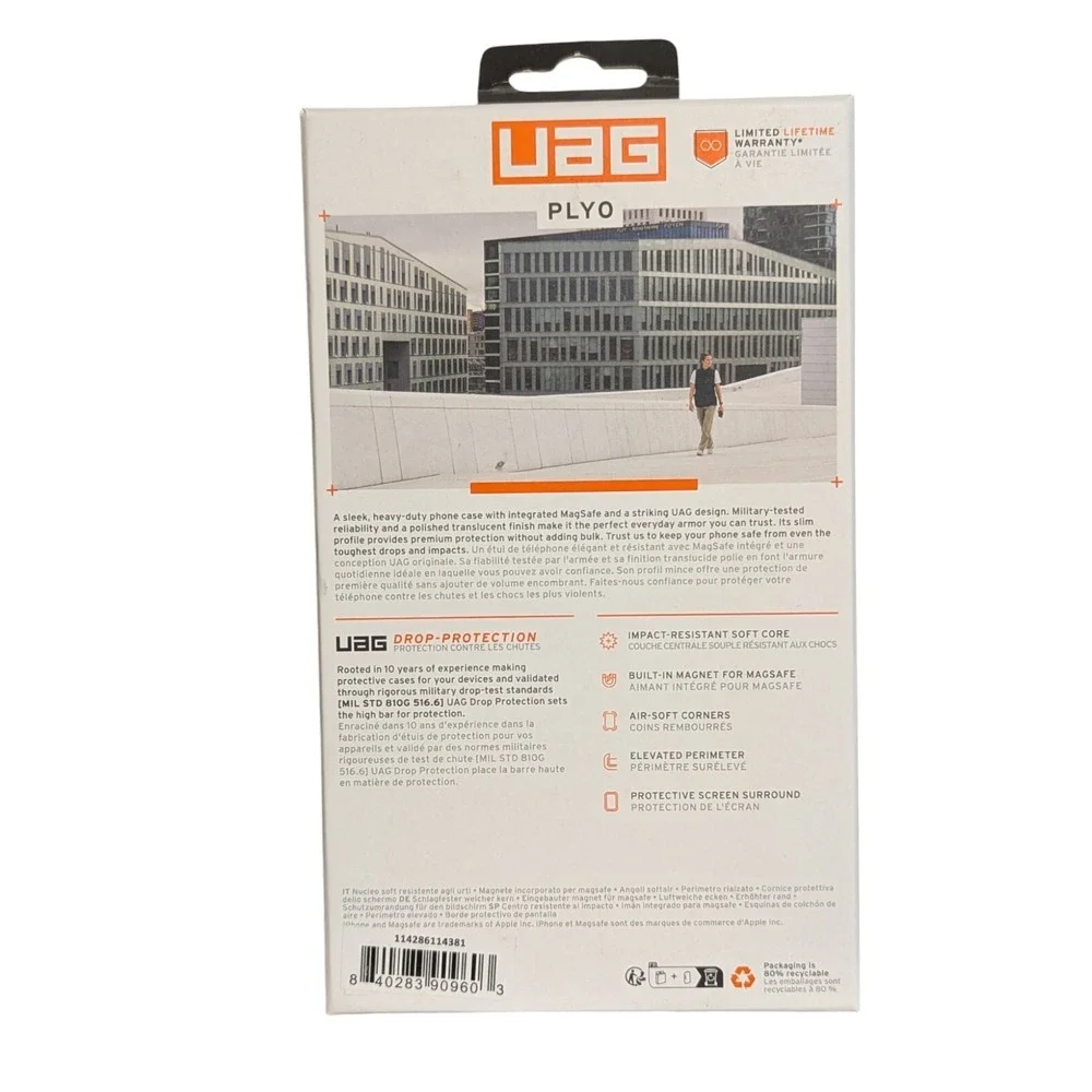 i3. UAG Plyo Series‎ MagSafe Case for Apple iPhone 15 Pro - Ice/Gold